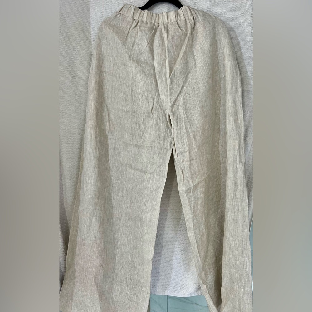 Australian designer DISSH linen drawstring waist pants, Size 10
